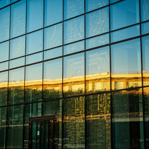 Modern architectural building facade